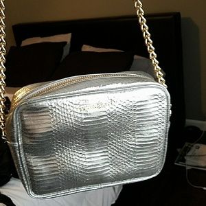 snake skin victoria secret chain purse